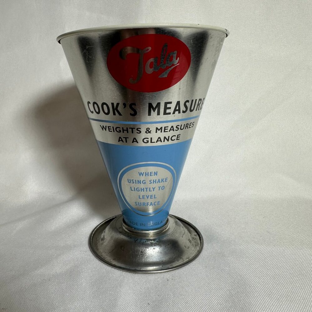 Vintage Tala Cook's Dry Measure Traditional Baking Metal Cup Made In England